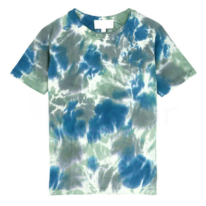 Camiseta de Manga Corta con Estampado Tie-Dye para Hombre, Cuello Redondo, Corte Regular, Tejido de Punto, Estilo Casual - Product Image 4