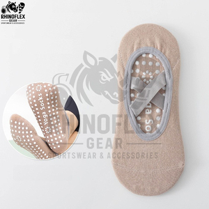 High Quality Custom Logo Womens Cotton Bamboo Yoga Grip <b>Socks</b> Fitness <b>Socks</b> With Grip Anti-slip <b>Breathable</b> Cuff Body Design - Product Image 6