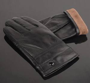 Gants d'hiver pour hommes à écran tactile en cuir, doublure cachemire en peau de mouton véritable, haute qualité, usage quotidien, offre directe usine - Vente chaude - Product Image 5