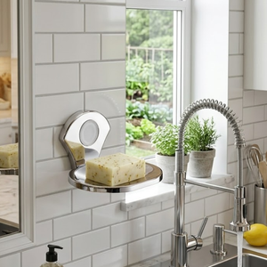 Support mural moderne en acier inoxydable de qualité supérieure pour savon, organiseur de rangement pour salle de bain et douche, antirouille et durable - Product Image 4
