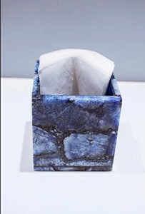 ILAHI's Sky Blue Luxury Acrylic Resin Three-piece Modern Portable <b>Bathroom</b> <b>Set</b> Flower Design Decorative Home <b>Accessories</b> Uttar - Product Image 1