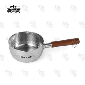Venta al por mayor japonés Yukihira Pan <span class=keywords><strong>cacerola</strong></span> de acero inoxidable <span class=keywords><strong>con</strong></span> tapa de vidrio utensilios de cocina Set olla de vapor <span class=keywords><strong>con</strong></span> mango de madera - Product Image 5