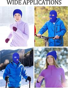 Masque Balaclava intégral unisexe bleu en tricot pour adulte, respirant et imperméable pour l'extérieur - Product Image 3