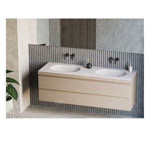 Lavabo de Baño Rectangular de Mármol para Montar en Encimera, Mueble de Madera, Diseño Moderno, Acabado Dorado, Fácil de Limpiar - Product Image 4