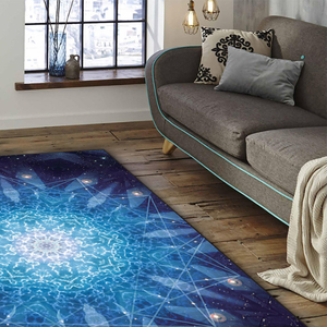 Tapis en flanelle de polyester de haute qualité Shufu, design abstrait moderne, poils moyens, entretien facile, antidérapant, anti-allergique, nettoyage par aspiration - Product Image 2