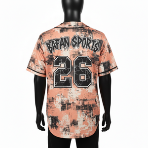 Camiseta 100% algodón para hombre, corte holgado, estampada, estilo béisbol, transpirable, malla de poliéster, impresión con logo personalizado, estilo deportivo. - Product Image 2