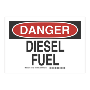 Panneau de signalisation de danger de carburant diesel - Panneau d'avertissement en PVC résistant à la chaleur et aux intempéries pour les zones de manutention de carburant en extérieur - Product Image 3