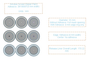Ruban adhésif acrylique double face pour réparation de moustiquaires, diamètre 5,5 cm, longueur totale 17 cm, marque pour une fixation solide, kit de réparation rapide (3 pièces) - Product Image 4