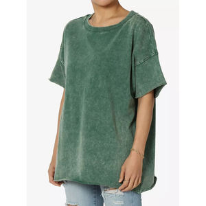 Camisetas Gráficas Streetwear al por Mayor 2026, Camisetas Lisas de Tallas Grandes para Mujer, Camisetas con Lavado Ácido, Servicio OEM Personalizado Vintage para Mujer - Product Image 3