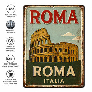 Custom Branded Antique Aluminum <b>Retro</b> Signs for Corporate Gifts Promotional Events Embossed Logo Bulk Pricing Factory Direct - Product Image 6