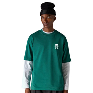 Camiseta de Manga Corta Oversize para Hombre, Verde Bosque, con Gráfico Frontal, Algodón, Estilo Casual Urbano, Suministro al por Mayor OEM - Product Image 5