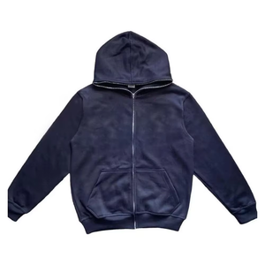 OEM 2026 Sweat à capuche unisexe oversize à fermeture éclair intégrale, style streetwear, imprimé camouflage requin, en coton épais 100%, pour homme, collection décontractée - Product Image 5