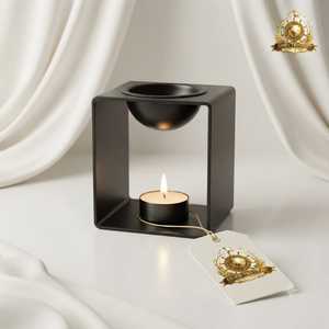 Grande bougie parfumée citrouille dorée en pot métallique multi-mèches, centre de table d'automne - Product Image 2