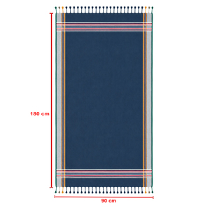 Toalla de Playa Turca Kikoy 100% Algodón a Rayas, Secado Rápido, Ecológica, Toalla de Playa de Lujo, Exportador en India - Product Image 6
