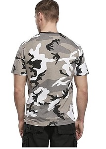 Camiseta de Camuflaje para Hombre, 100% Algodón, Cuello Redondo, Manga Corta, para Caza y Actividades al Aire Libre, Transpirable, MOQ Bajo, Gran Venta - Product Image 2