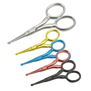 Tijera para el pelo del bigote respetuosa con el medio ambiente de alta calidad, cuidado de la belleza Personal, recorte de cejas, tijeras para la nariz con punta curva y redonda - Product Image 6