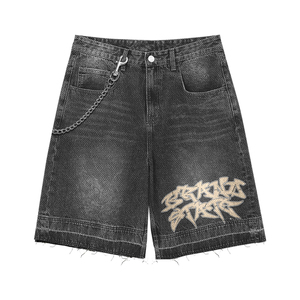 Conjunto de Camiseta y Pantalones Cortos Oversize para Hombre 2026, Estilo Urbano, con Estampado de Grafiti, Pantalones Cortos de Mezclilla, Conjunto de 2 Piezas, Hip Hop, Casual, Verano - Product Image 5