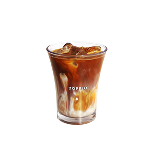Vaso Doppio para Espresso de 160 ml, Personalizado, Transparente, de Plástico Ecozen, Pequeño, para Café Espresso y Postres - Product Image 1