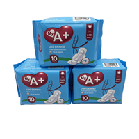 Serviettes hygiéniques ailées A+ Premium en coton doux et respirant, sensation nuage, pour peaux sensibles, super absorbantes, maxi, pour les règles.
