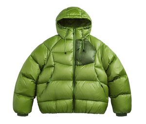 Veste d'hiver matelassée à capuche pour homme, coupe décontractée, coupe-vent, fermeture éclair, couleur unie, épaisse, coupe ample, longueur normale, 100% polyester - Product Image 5