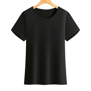 100% เสื้อยืดคอกลมผ้าฝ้ายพลัสไซส์สำหรับผู้หญิงผ้าคอตตอนพิมพ์โลโก้ตามสั่งเป็นมิตรต่อสิ่งแวดล้อมระบายอากาศลำลองผ้าแร็กแลนอัดแน่น - Product Image 4