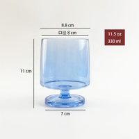 Gobelets en acrylique en plastique de 330ml-Nouveau design de tasses à vin rouge et à champagne pour KTV, bar et fête