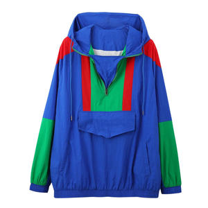 Hot Sale Best Selling Custom Printed Logo Men Windbreaker Jacket New Arrival <b>Colour</b> block Windbreaker Anorak Jacket for Men - Product Image 4