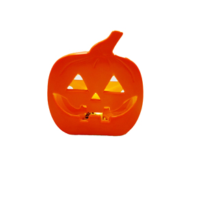 Lanterne citrouille en céramique émaillée à LED pour Noël, support de bougie chauffe-plat, décoration Jack O'Lantern pour centre de table de fête à la maison - Product Image 1