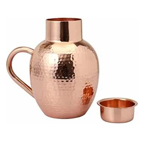 Jarra de Agua de Cobre de Diseño Elegante y Alta Calidad, Diseño Martillado, Aspecto Único, Artículos de Cocina Multiusos, Vajilla - Product Image 5