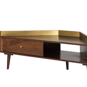 Un mueble de madera de teca para la sala de estar se puede usar para colocar una televisor. Diseño moderno apto para uso en interiores. Equipado con cajones - Product Image 5