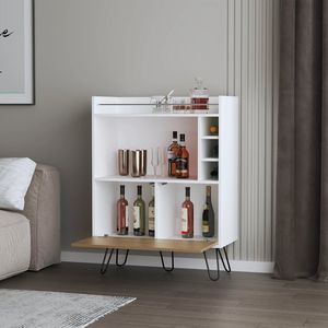 Mueble Bar con Puerta Abatible para Almacenamiento de Vino - Product Image 2