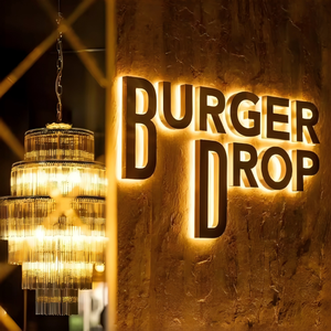 Insegna LED Personalizzata <span class=keywords><strong>in</strong></span> Acciaio Inox, Logo 3D Tagliato al Laser, Decorazione Murale Esterna, Lettere LED Impermeabili - Product Image 6