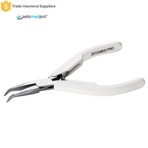 Alicates de punta curva con mandíbula lisa, de acero inoxidable de alta calidad, herramienta para fabricación de joyas y trabajos con alambre metálico, marca ZETOMED PRO, para bricolaje. - Product Image 1