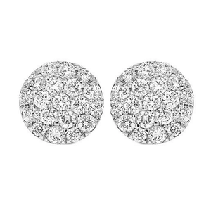 1.00 CT 14kt Gold Pave Diamond Stud <b>Earring</b> - Product Image 2