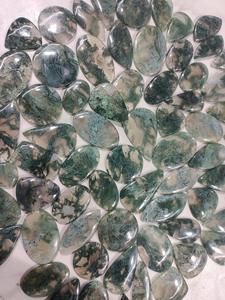 Natural <b>Moss</b> Agate Cabochons Lot Wholesale <b>Green</b> <b>Moss</b> Agate Gemstones Lot For Making - Product Image 2