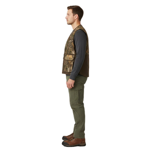 Vente en gros de gilets de chasse sans manches pour hommes, personnalisés, en tissu Oxford polyester/coton, imperméables, coupe-vent et anti-UV, pour l'été - Product Image 5
