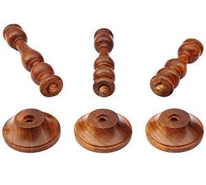 Juego de 3 Portavelas de Madera Hechos a Mano, Portavelas Decorativos Rústicos para el Hogar, Sala de Estar, Mesa de Comedor, Decoración de Bodas - Product Image 3