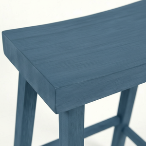 Taburete Alto de Barra, Redondo, de Madera de Caucho Sólida, Moderno, Minimalista, Mueble para el Hogar, Duradero y Ligero - Product Image 2