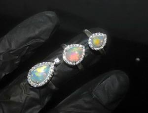 Natural Ethiopian Opal Ring Sterling <b>Silver</b> Designer Ring Handmade Luxury Natural Gemstone Jewelry For Women - Product Image 2