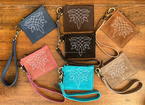 Monedero de cuero de gamuza para mujer, billetera Stich para botas, monedero pequeño de cuero genuino, superventas, monedero Unisex - Product Image 4