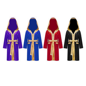 Professional <b>Boxing</b> <b>Robe</b> Satin Fabric Customized Embroidery Sublimation Fight Night Gym <b>Boxing</b> Karate Gear - Product Image 5