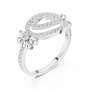 LUXE SPIRAL PETAL LAB GROWN DIAMOND <b>RING</b> <b>SET</b> 18KT YELLOW GOLD RHODIUM PLATED MINIMALIST <b>WOMEN</b> ENGAGEMENT WEDDING PARTY DAILY USE - Product Image 5