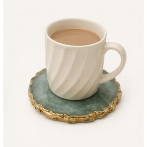 Wholesale <b>Gold</b> Rimmed Agate <b>Coasters</b> Set Luxury Geode Drink <b>Coasters</b> for Table Decor Bulk Elegant Natural Stone Cup Mat Custom - Product Image 2