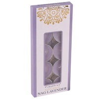 Lavendel Duft Tee licht Kerze Farbbox Hellbraun Gel Wachs Unscented Tee lichter Kerzen für die Inneneinrichtung Runde Packung mit 10 Stück