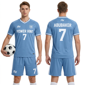 Men's Soccer Uniforms Set 100% Polyester Breathable Outdoor Sports Sublimation Printing Teamwear <b>Football</b> Jersey Set - Product Image 5