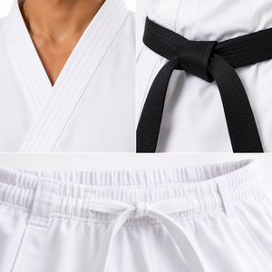 Uniforme de Karate Premium para Adultos, Blanco, Poliéster/Nailon, 300g, Transpirable, Duradero, de Secado Rápido, Tallas Grandes, para Entrenamiento de Artes Marciales - Product Image 6