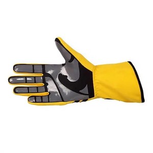 Guantes de Carreras de Invierno Amarillos con Dedos Completos, Diseño de Panel Negro, Revestimiento de PU Antideslizante, Tejido Nomex Impermeable y Ligero para Exteriores - Product Image 3