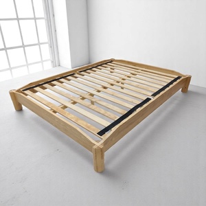 Eco-Friendly Oak Wood <b>Platform</b> <b>Bed</b> <b>Frame</b> Bedroom Furniture Modern Style Tool-Free Assembly Furniture Manufacturer in Vietnam - Product Image 1