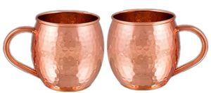 Authentic Copper Moscow Mule <b>Mugs</b> Set With Elegant Design For Cold Drinks Kitchen Bar And Social Gatherings - Product Image 2