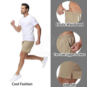 Shorts décontractés élégants pour hommes, en matière douce et unie, coupe facile, respirants, séchage rapide, design confortable pour la marche quotidienne - Product Image 6